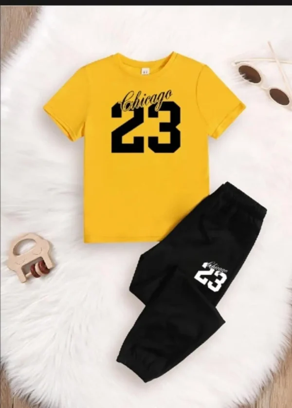 Boys' Printed Polyester Tracksuit - 2 Pcs Set for Ages 3-12