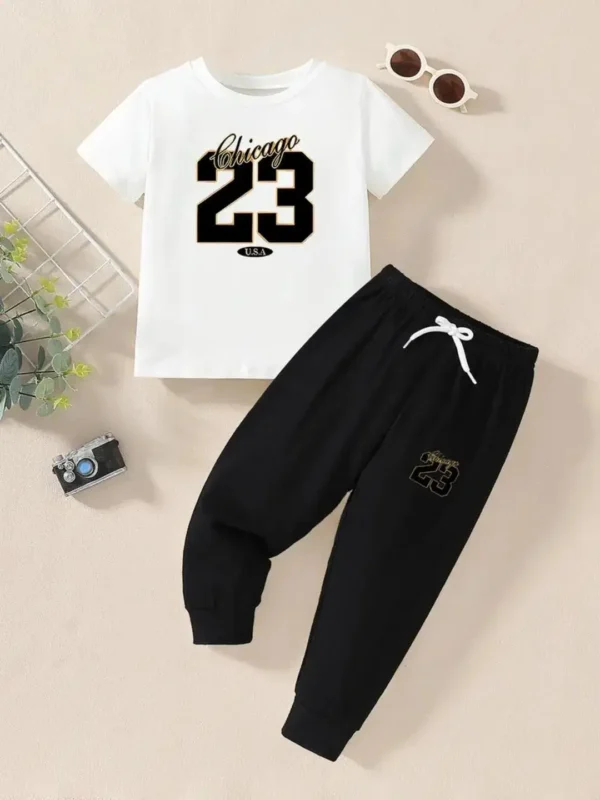 Stylish Cotton Printed Tracksuit for Kids - 2 Pcs Set