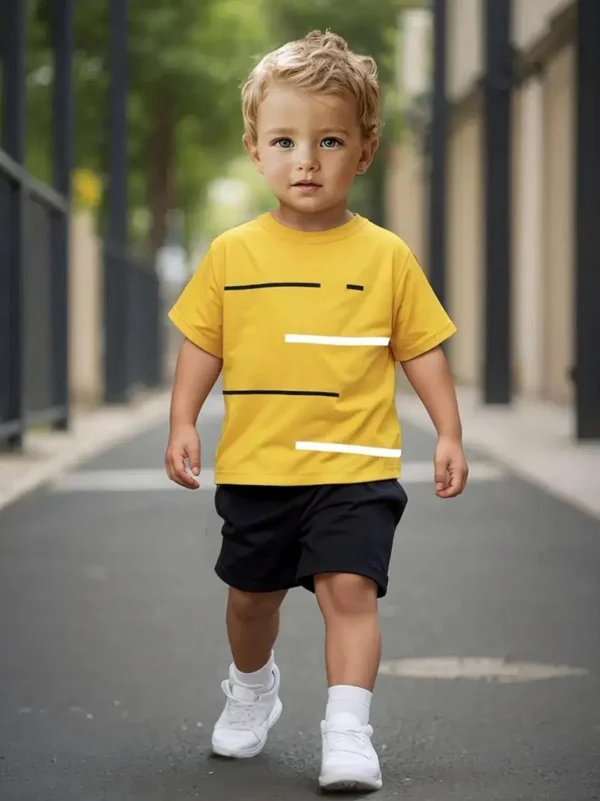 Stylish Printed Cotton Tracksuit for Boys & Girls - 2 Pcs Set (Shirt & Trouser)