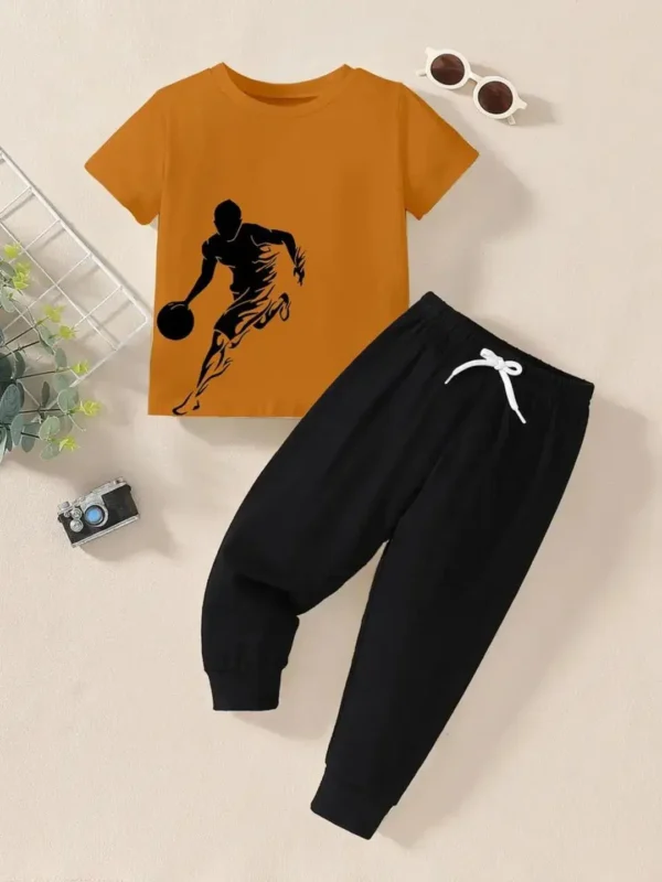 Kids' Cotton Printed Tracksuit - 2 Pcs Set for Boys and Girls