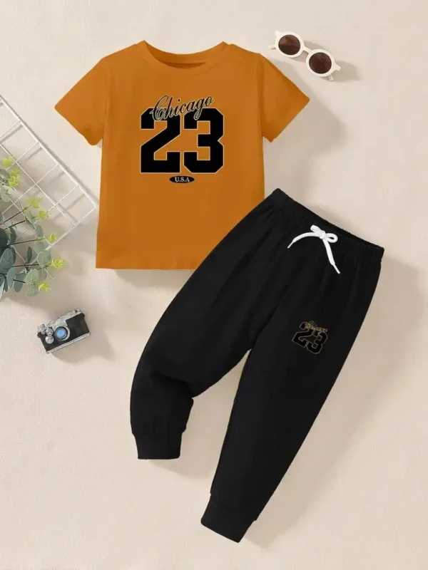 Trendy Printed Cotton Tracksuit for Kids - 2 Pcs Set