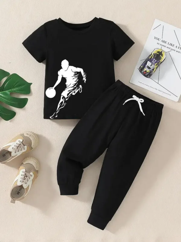 Trendy Cotton Printed Tracksuit for Kids - 2 Pcs Set (Shirt & Trouser)