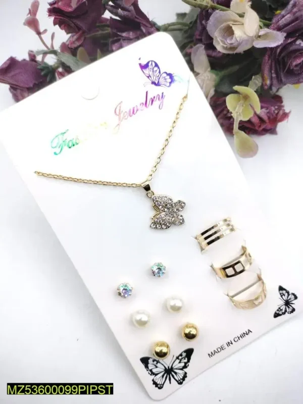 7 Pcs Modern Design Pendant Set – Elegant Jewelry for Girls & Women