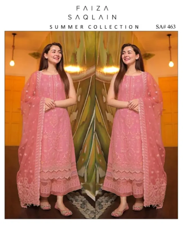 3 Pcs Women's Unstitched Embroidered Suit – Elegant & Premium Quality