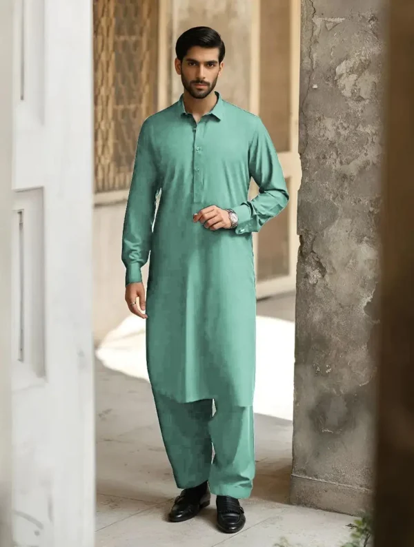 Men’s Unstitched Soft Cotton Plain Suit – Ultimate Comfort & Style