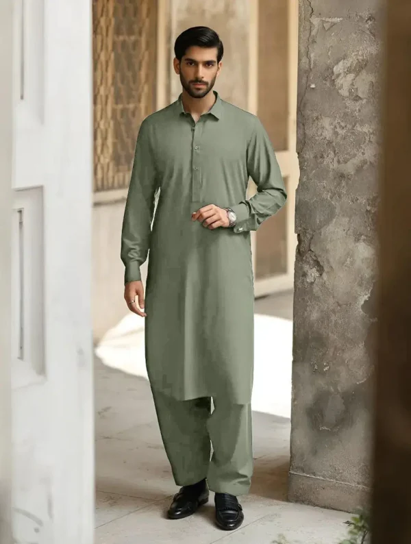 Men’s Unstitched Soft Cotton Plain Suit – Ultimate Comfort & Style